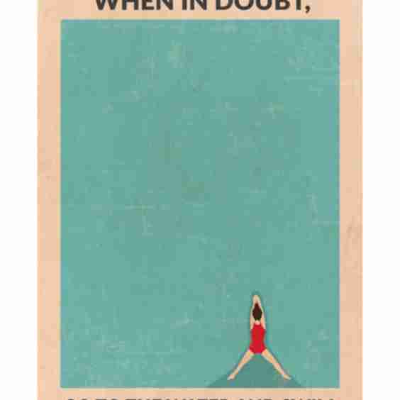 Open Water Swimming Art Print