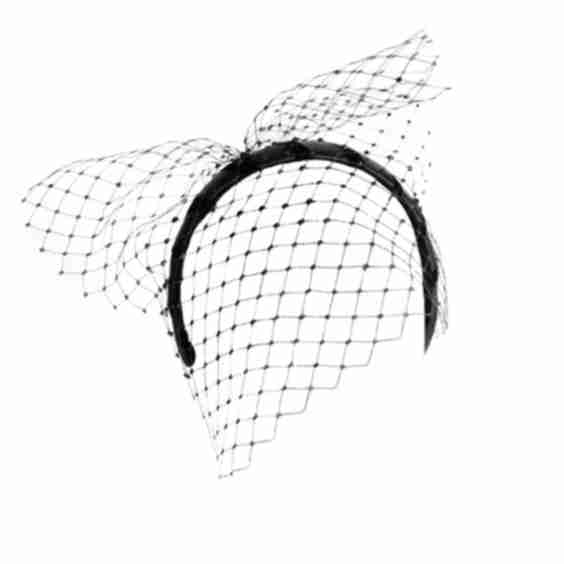 Veiling Headpiece On Thick Headband
