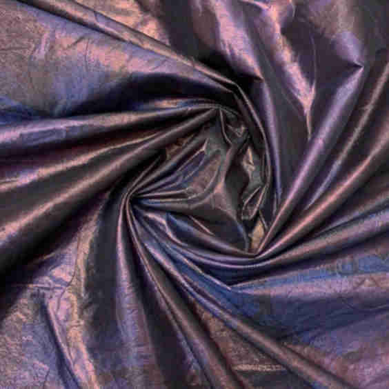 Italian Floral Printed Taffeta Lamé with Vertical Stretch Fabric
