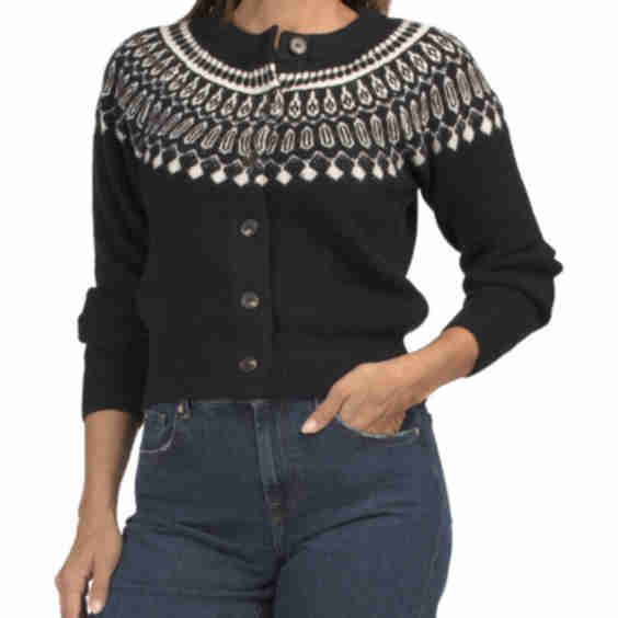 Wool Blend Fairisle Cardigan
