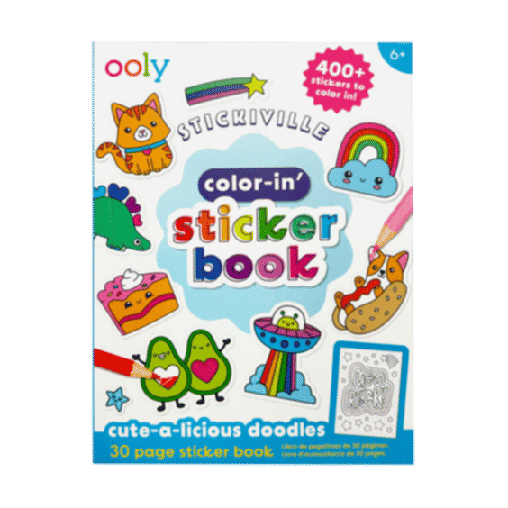 Stickiville Color-in' Sticker Book: Cute-A-Licious Doodles