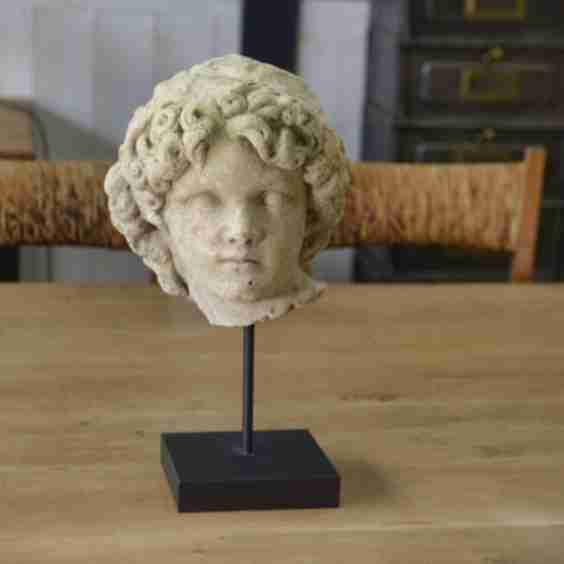 Sculpture Of A Head, 19th Century, Reconstituted Stone
