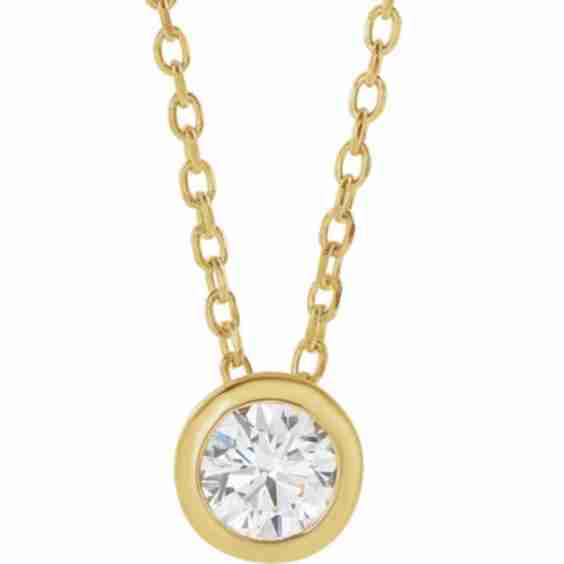 Diamond Bezel Necklace