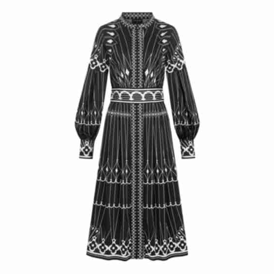 Art Deco Shirt Dress