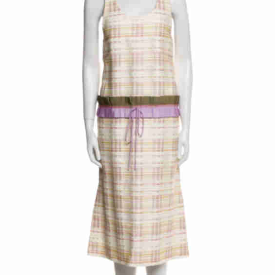 Striped Midi Length Dress