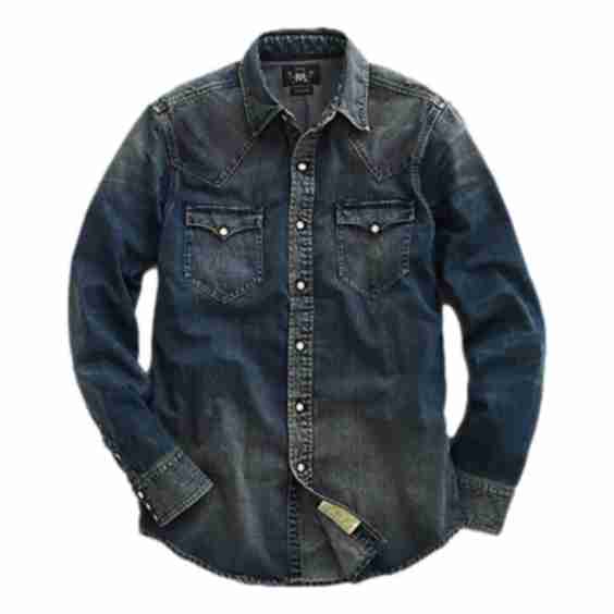 Slim Fit Denim Western Shirt
