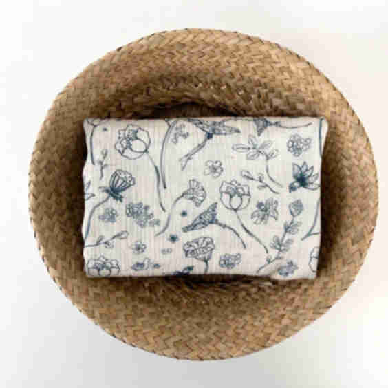 Birds of a Feather, Linen Rayon Print Fabric