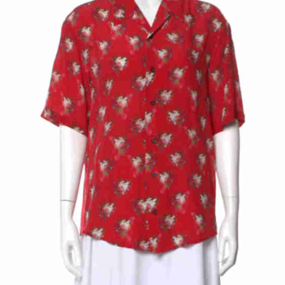 Silk Button-Up Top (Pre-Owned)