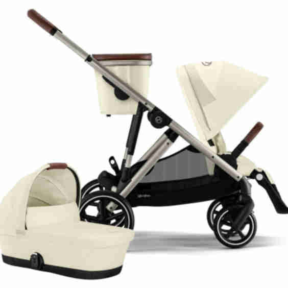 Gazelle S 2 Single-to-Double Stroller + Cot Bundle