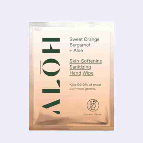 Sweet Orange Bergamot Aloe Individually Wrapped Sanitizing Hand Wipes