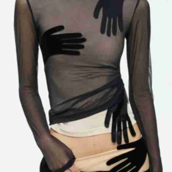 Mesh Patchwork Top