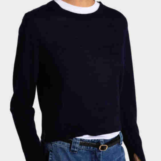 Elodie Layered Crewneck Knit Sweater