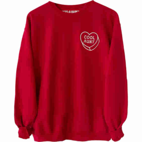 Luv Letters Stitch Embroidered Cool Aunt Sweatshirt