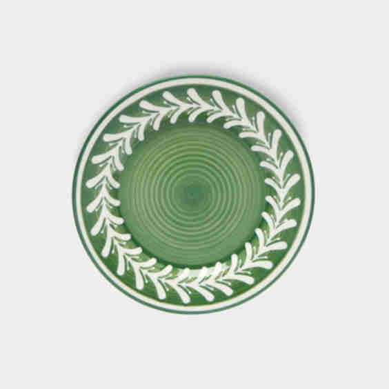 Dark Helecho Hand-Painted Ceramic Salad / Dessert Plates (Set of 4)