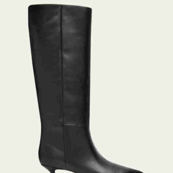 45mm Lisa Leather Knee-High Boots