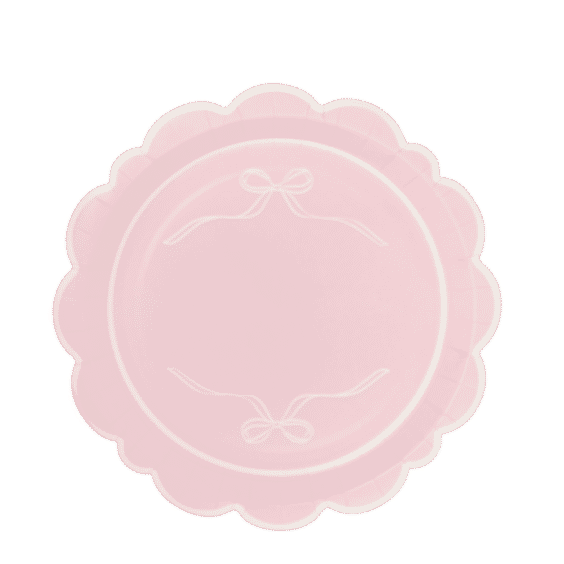 Round Bows Paper Plate