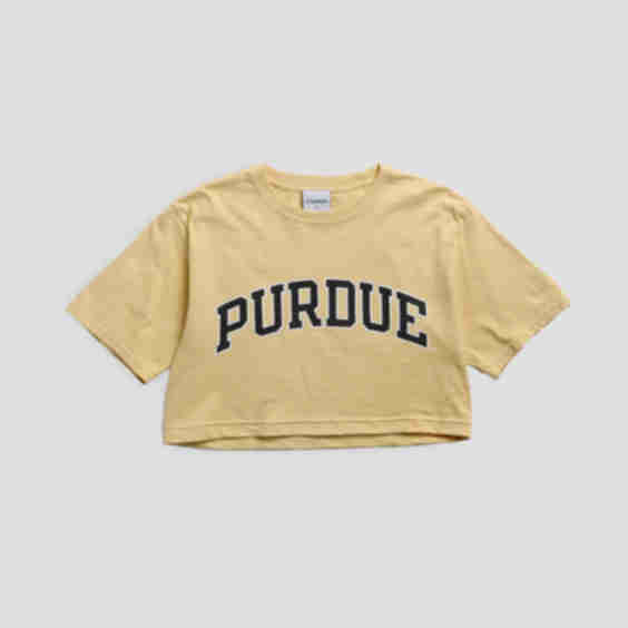 Rework Purdue Crop T-Shirt