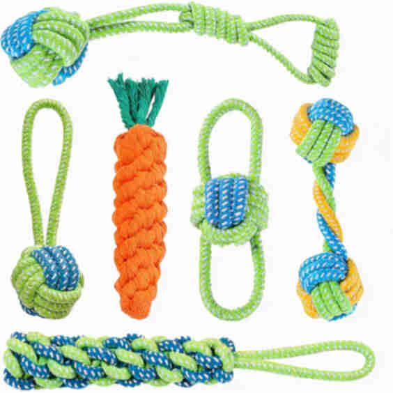 8 Pack Rope Interactive Dog Toys
