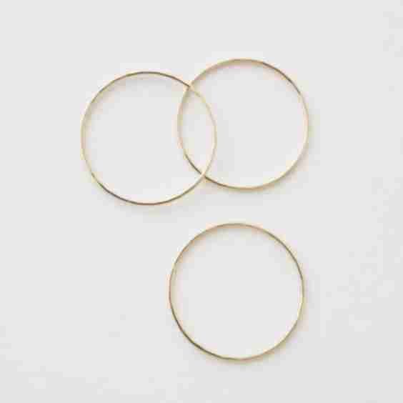Super Skinny Hammered Stacking Ring Trio