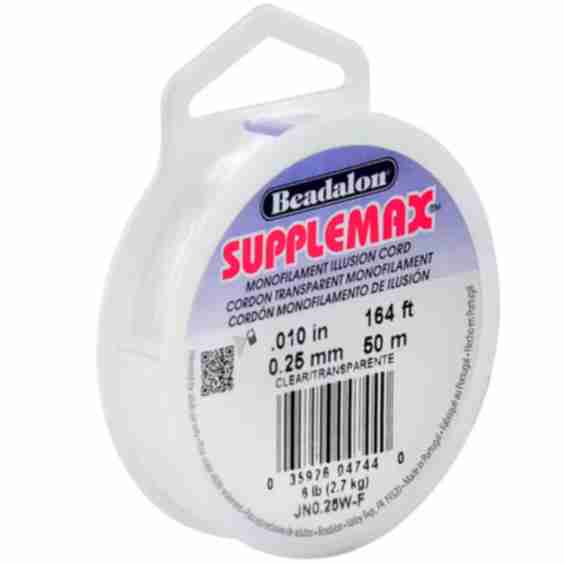 Supplemax Monofilament Illusion Cord, Clear, 0.25mm