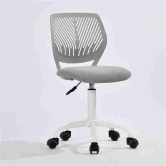 Teens Adjustable Fabric Upholstered Swivel Student Kid Study Desk Task Chair w/ Lumbar Support