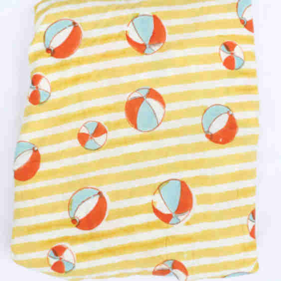 Beach Ball Stripe Organic Crib Fitted Sheet