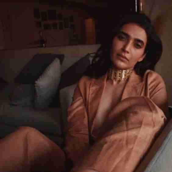 Karishma Tanna in our Fringe Gold Necklace