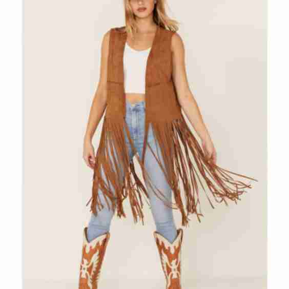 Suede Fringe Vest