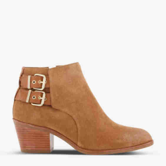 Pinna Western Heeled Suede Ankle Boots