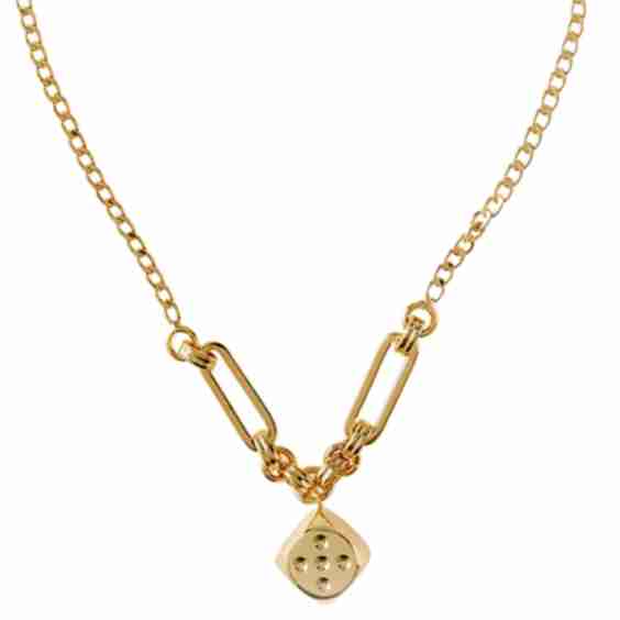 Fortune Unfolds Lucky Dice Necklace
