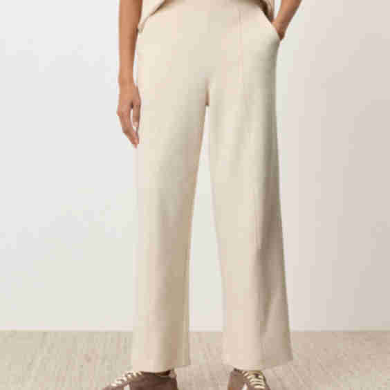 Organic Airplane Pintuck Wide Leg Pant
