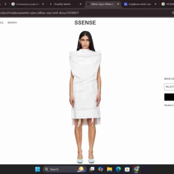 Open Pillow Case Midi Dress