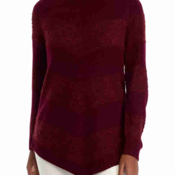 Asymmetrical Hem Chevron Sweater