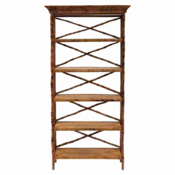 Tortoise Shell Bamboo English Bookcase