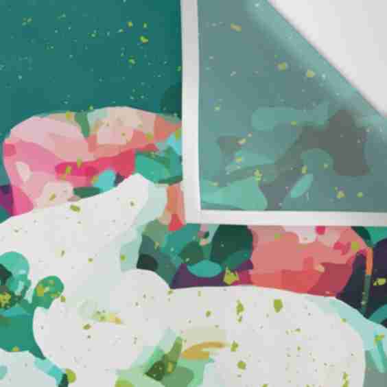 Floral & Confetti #digitalart #floral Wall Tapestry