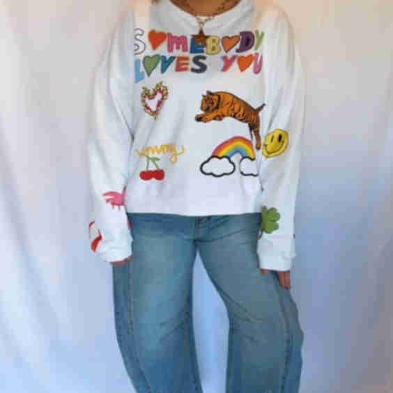 Somebody Loves You Graphic Sweatshirt