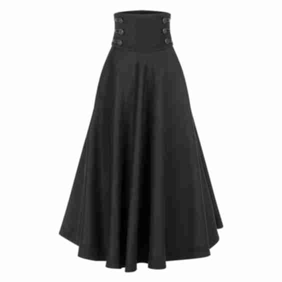 Wool A-Line Maxi Skirt