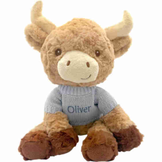 Personalised Harriet Highland Cow Soft Toy