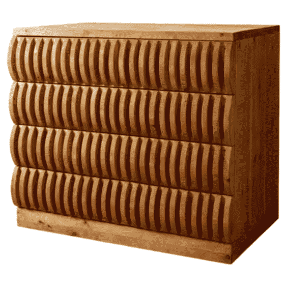 Mario Ceroli Chest of Drawers Console in Pine C. 1975 (Pre-Owned)