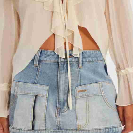 Reworked Denim Skirt