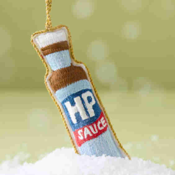 HP Sauce Embroidered Ornament