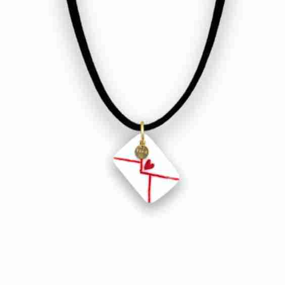 Charms - Love Envelope Porcelain Pendant