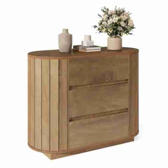 Oversized Night Stand with 3 Drawers