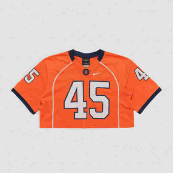  Rework Illinois Fighting Illini Crop Football Jersey