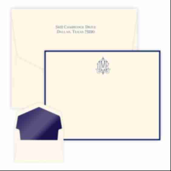 Delavan Monogram Card - Raised Ink