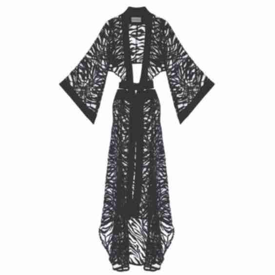 Sevilla Black Kimono Dress