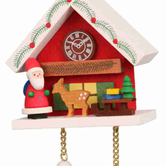 Santa with Cuckoo Ornament 