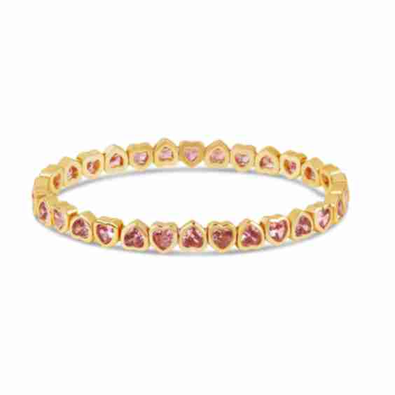 Mini Stretchy Bezel Heart Bracelet