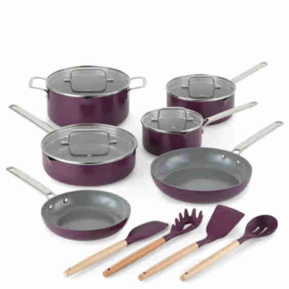 Ceramic 14-PC. Non-Stick Cookware Set