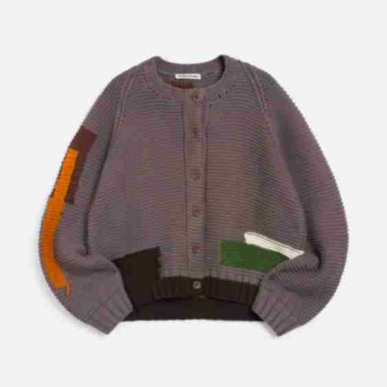 Atomic Rib Knit Neck Cardigan